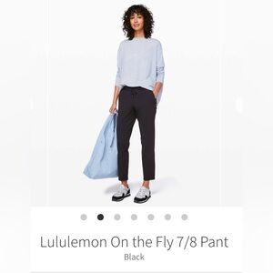 LULULEMON On The Fly Pant Ankle Black Size 6